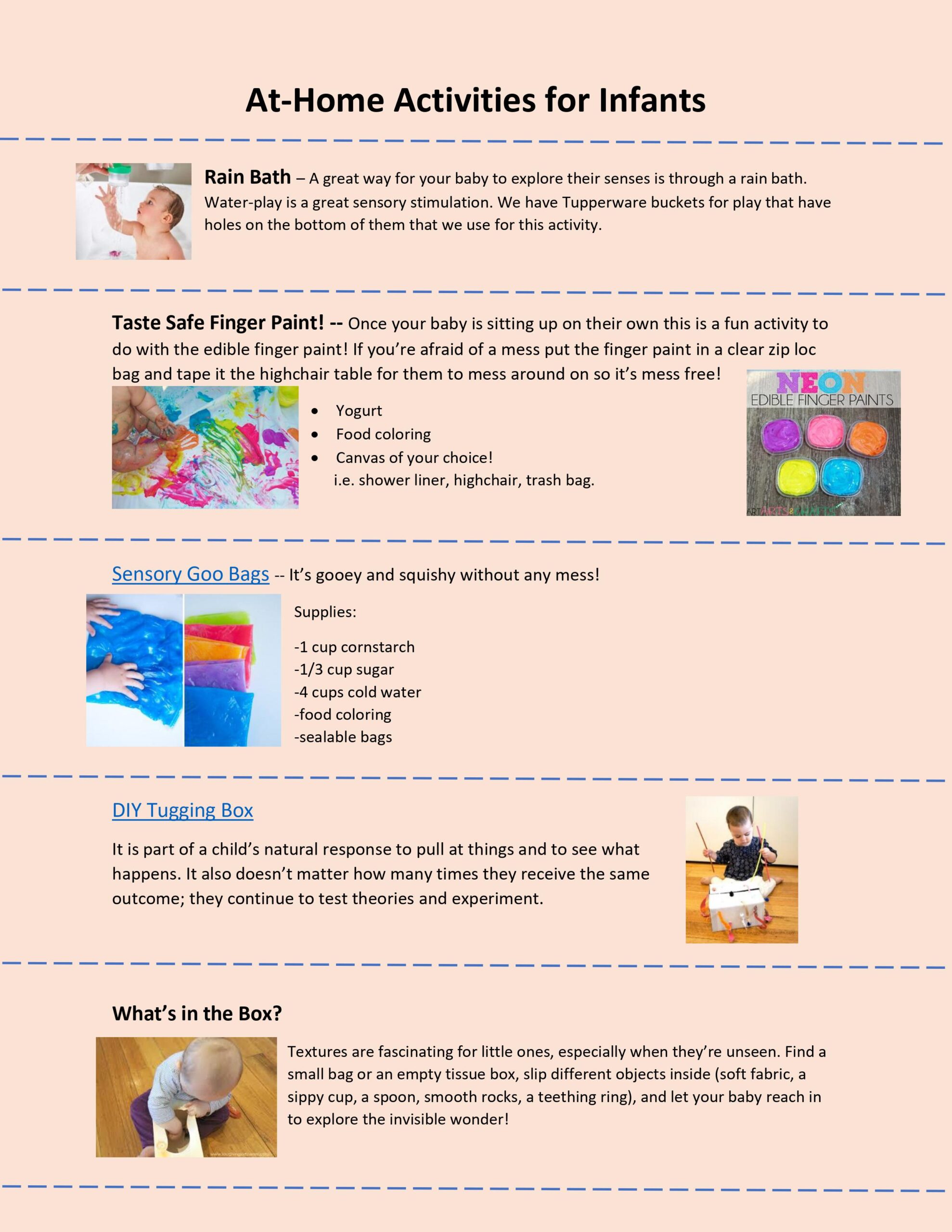 Infant Activities to do At Home